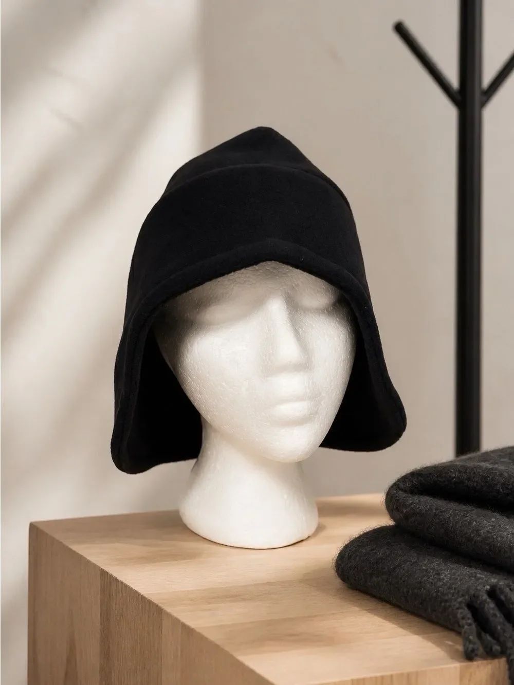Navy Wide Brim Bucket Hat